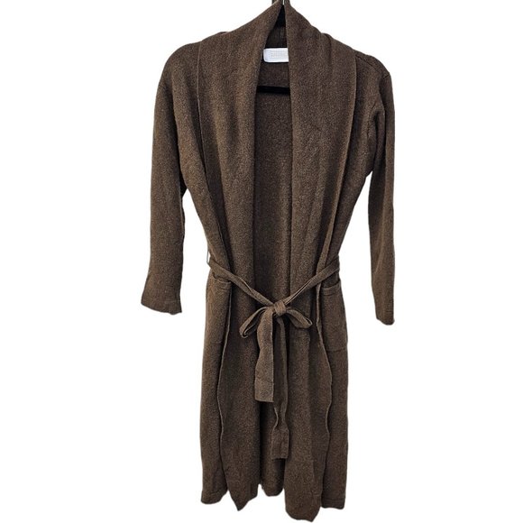 Restoration Hardware 100% Cashmere Long Robe Brown Size Medium - Picture 1 of 10